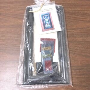 New FRAMED WOOL KIT #387 LITTLE BITS BY JOAN Snowman Stack kit 4.5"x11" Frame